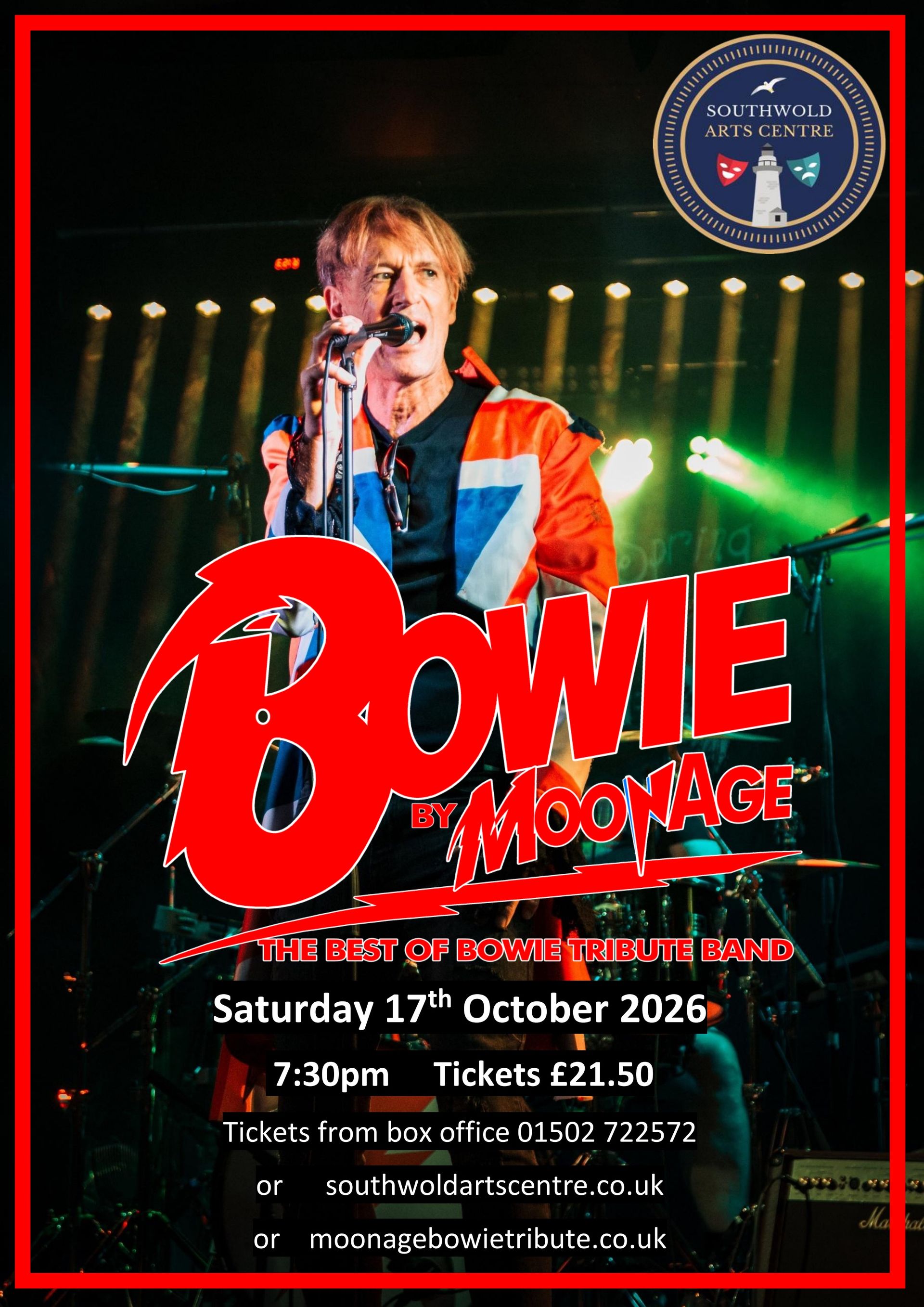 Gig poster for Southwold Arts Centre, Southwold