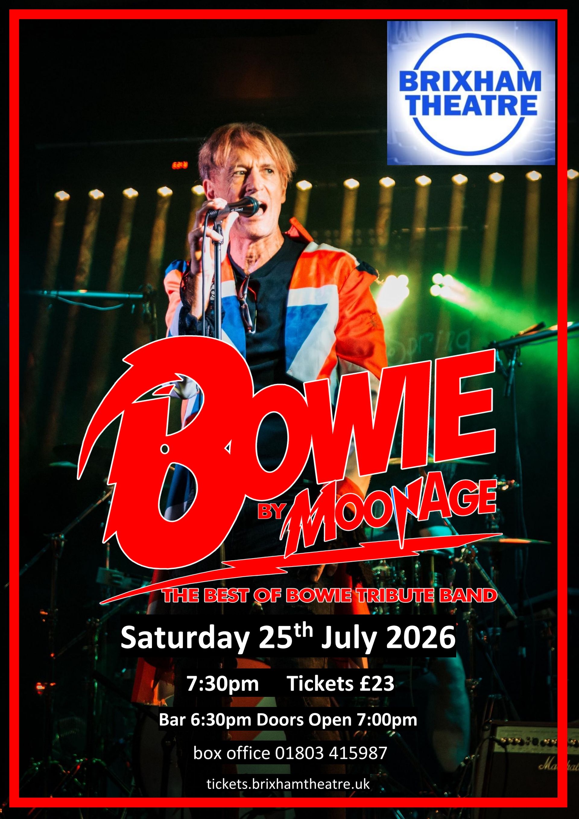 Gig poster for Brixham Theatre, Brixham