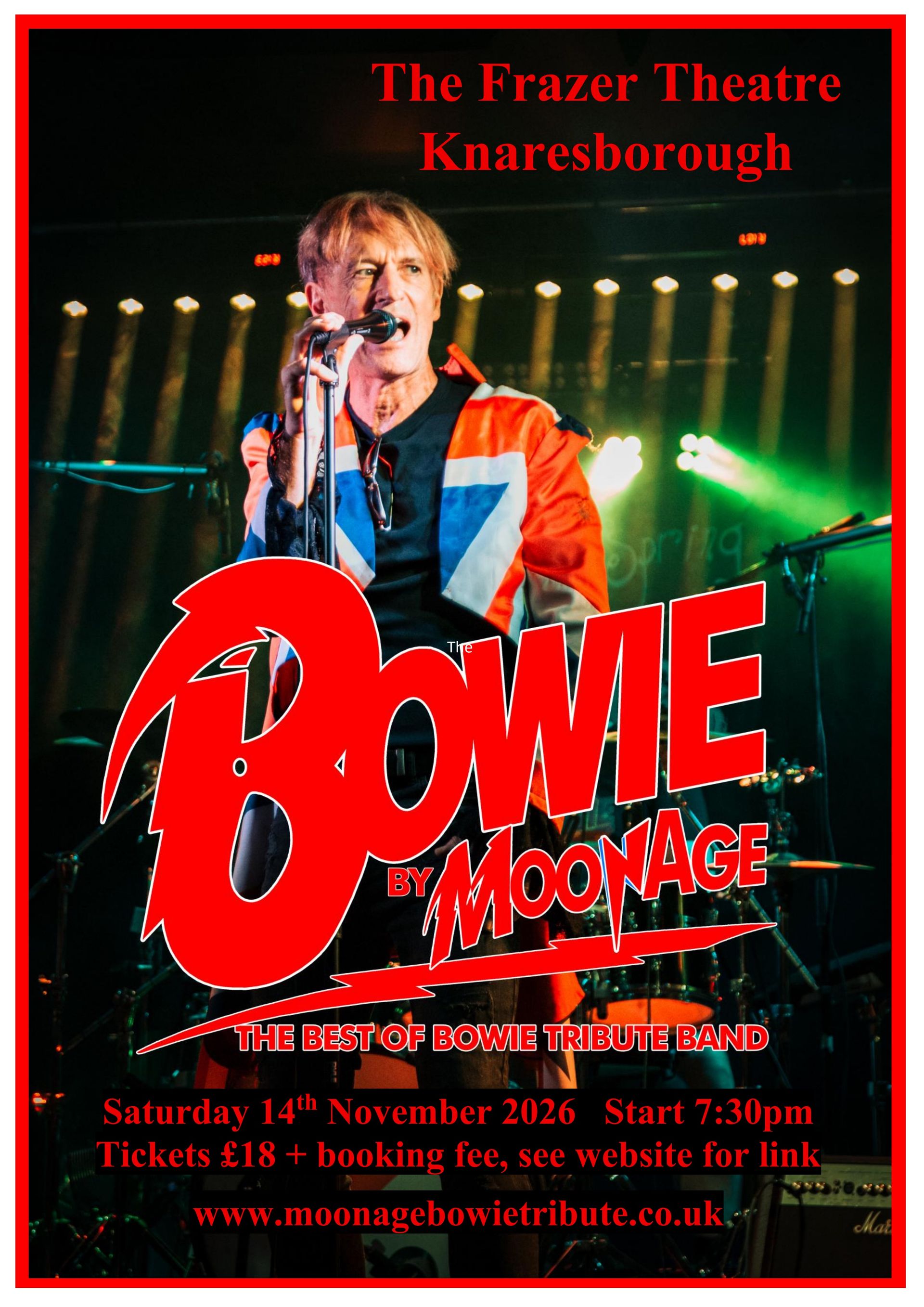 Gig poster for The Frazer Theatre, Knaresborough